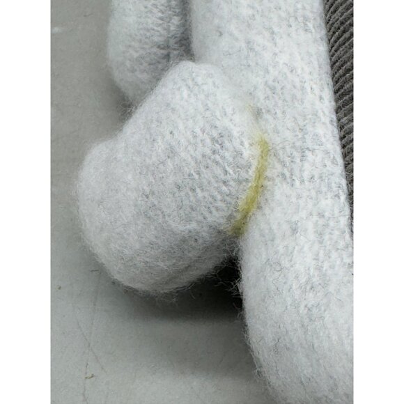 handmade Dinosaur Christmas tree ornament gray plush red bow soft 7" READ - Picture 4 of 5